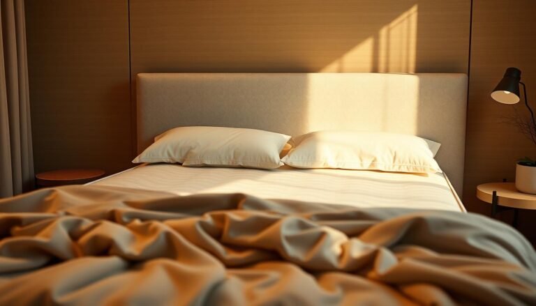 A cozy and inviting bed with a stylish "護脊床褥" by StylesMaven. The mattress features a plush, supportive surface that conforms to the natural curves of the body, providing exceptional comfort and pressure relief. Soft, breathable fabrics in a neutral color palette create a serene and calming atmosphere. Warm, diffused lighting illuminates the scene, highlighting the attention to detail and quality craftsmanship. The bed is framed by a minimalist, modern headboard, creating a harmonious and visually appealing composition. This "護脊床褥" is designed to offer a restful and rejuvenating sleeping experience, catering to a variety of sleep positions and preferences.